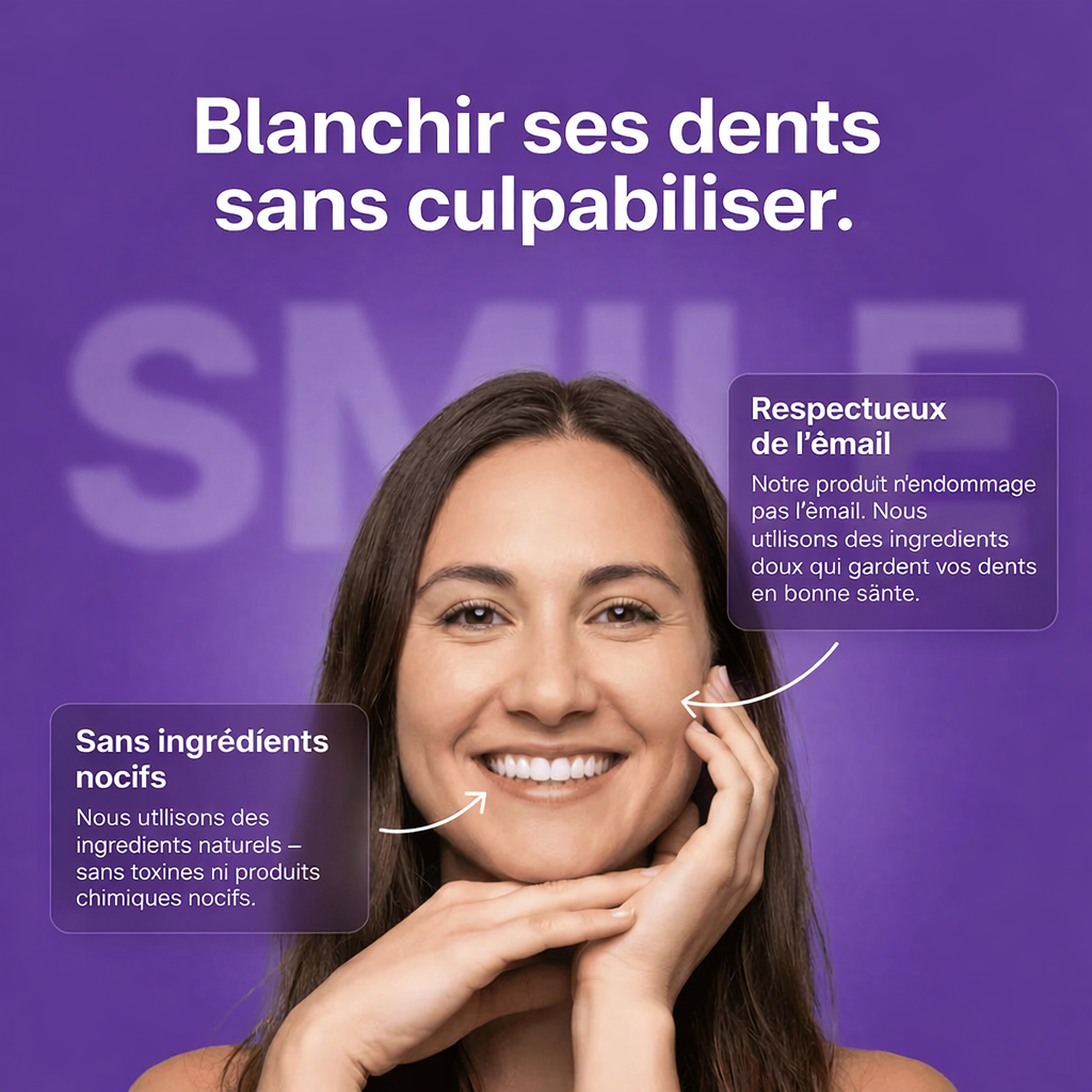 Vioren - Bandes blanchissantes violettes pour les dents